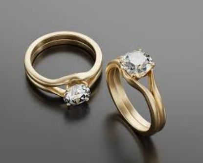 Picture of Blue Sapphire Art Deco Ring